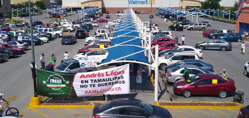 Segunda protesta anti AMLO en el sur de Tamaulipas